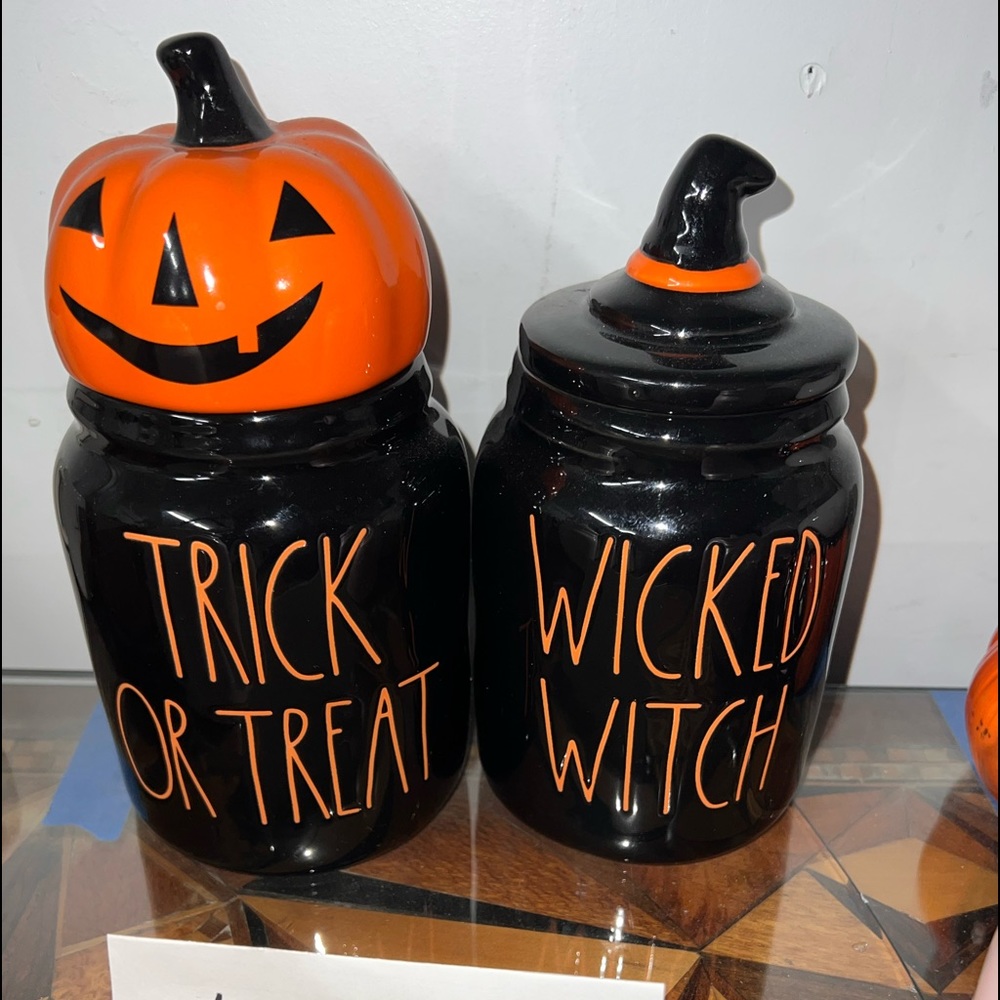 Rae Dunn Halloween canisters